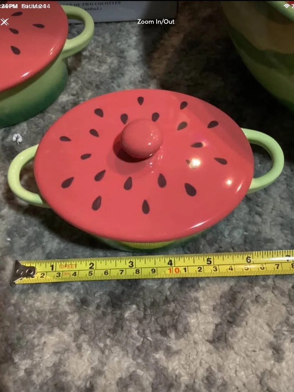Watermelon ceramic serveware Coasters S/4, Martha Stewart Cocottes (2) Summer